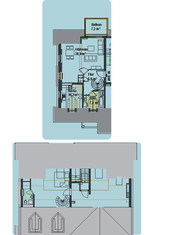 Wohnungsgrundriss Spitzboden